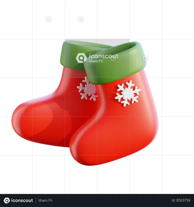 Christmas Sock  3D Icon