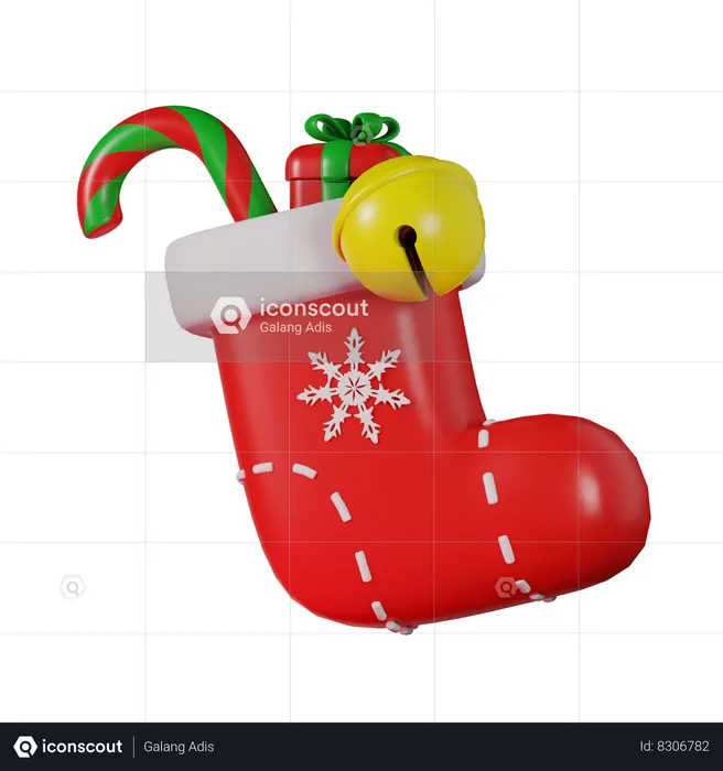 Christmas Sock  3D Icon