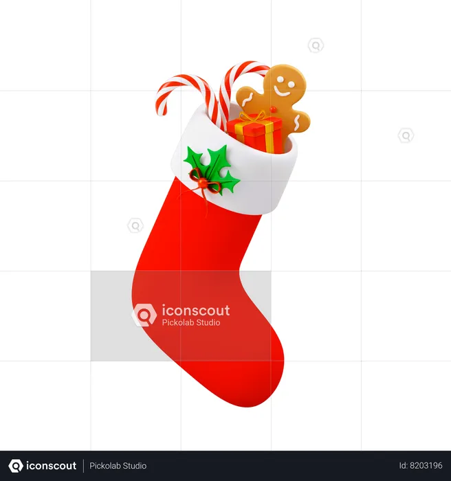 Christmas Sock  3D Icon