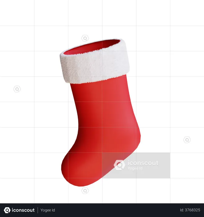 Christmas Sock  3D Illustration