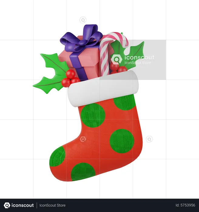 Christmas Socks  3D Icon