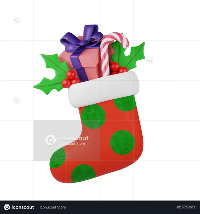 Christmas Socks  3D Icon