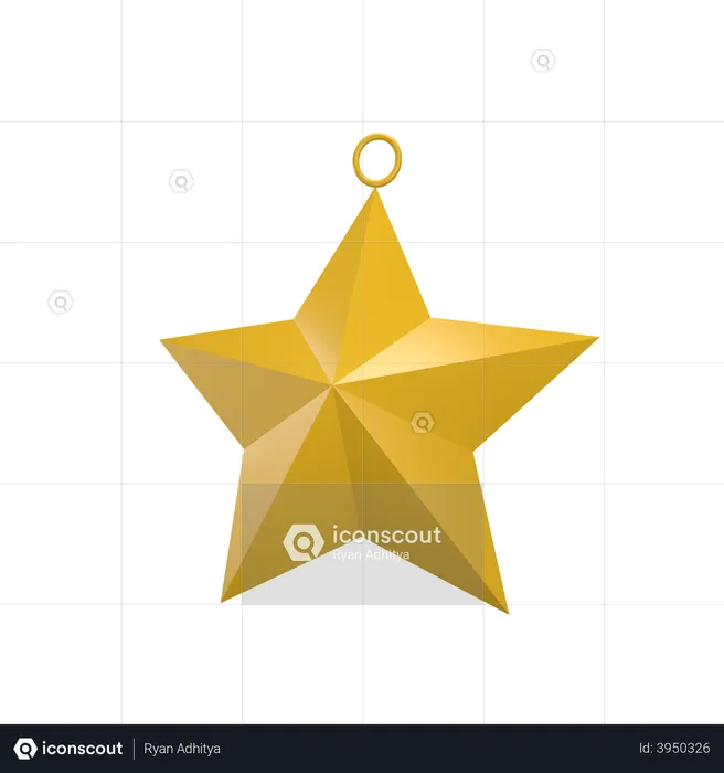 Christmas Star  3D Illustration