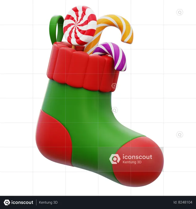 Christmas Stocking  3D Icon