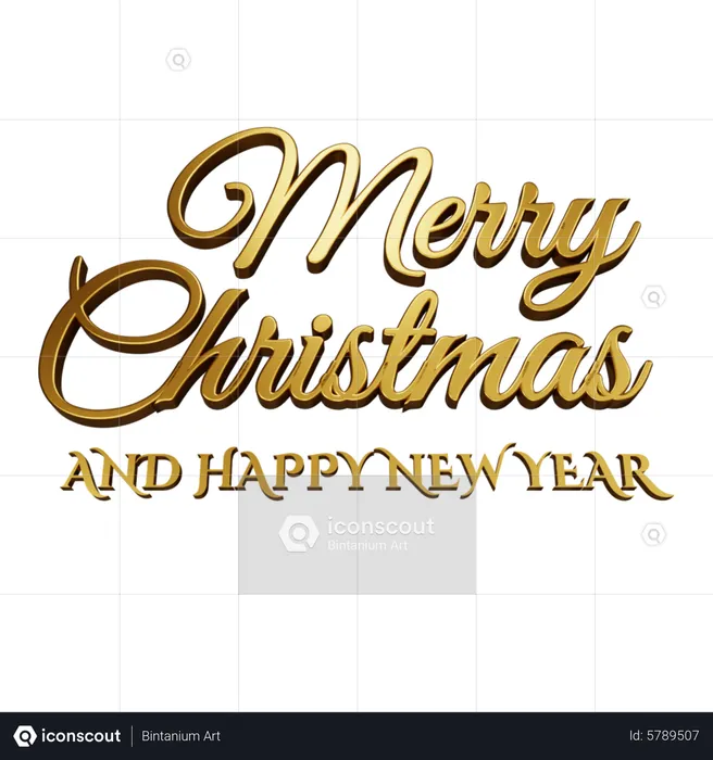 Christmas Text  3D Icon