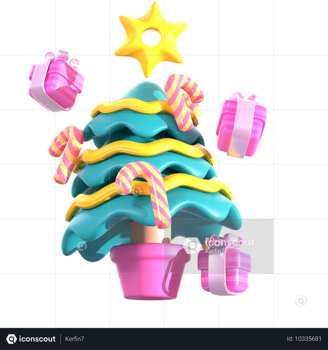 クリスマスツリー  3D Icon