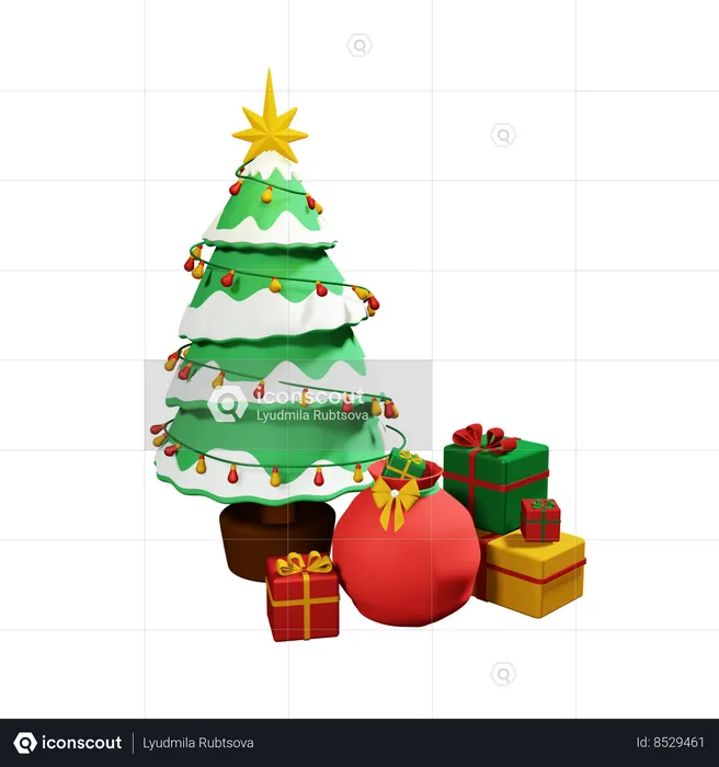 Christmas Tree  3D Icon