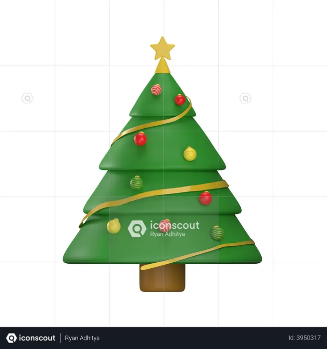 Christmas Tree  3D Illustration