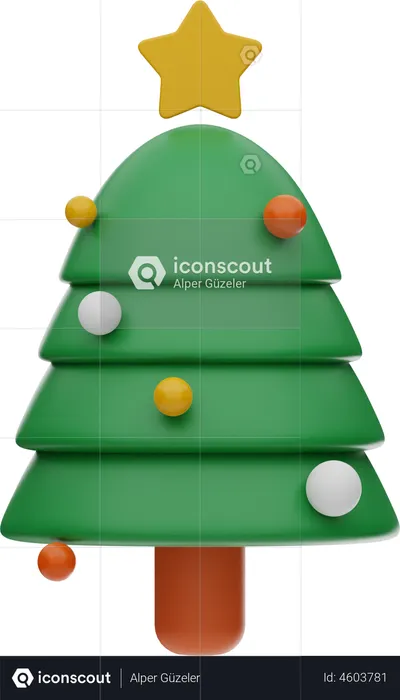 Christmas Tree  3D Illustration