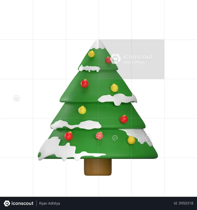 Christmas Tree  3D Illustration