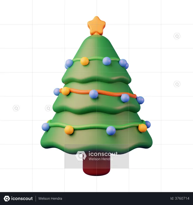 Christmas Tree  3D Illustration