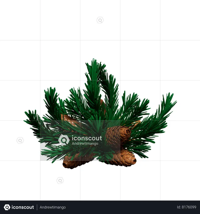 Christmas Wreath  3D Icon