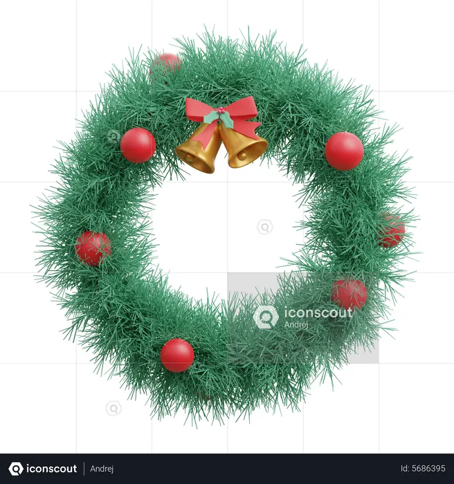 Christmas Wreath  3D Icon
