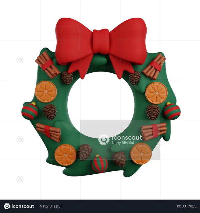 Christmas Wreath  3D Icon