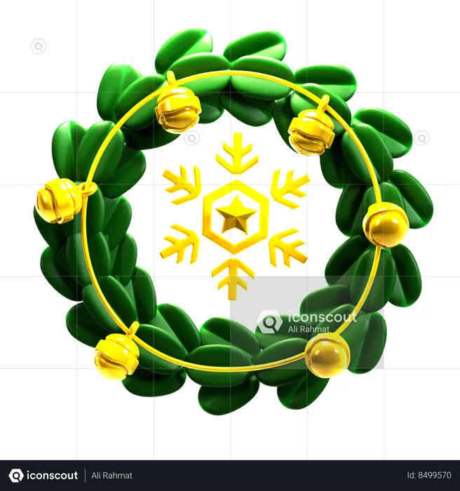 Christmas Wreath  3D Icon