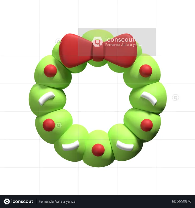 Christmas Wreath  3D Icon