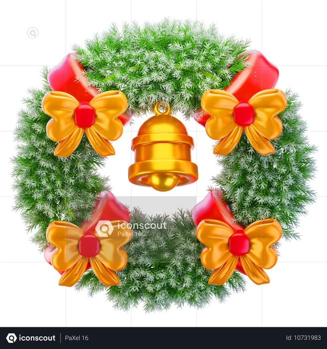 Christmas Wreath  3D Icon