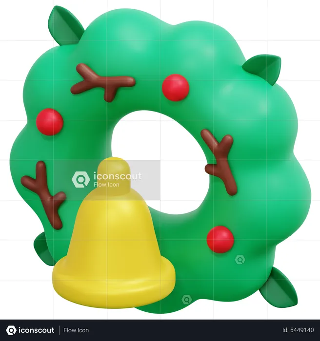 Christmas Wreath  3D Icon