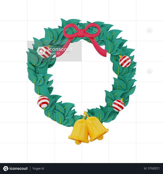 Christmas Wreath 3D Illustration