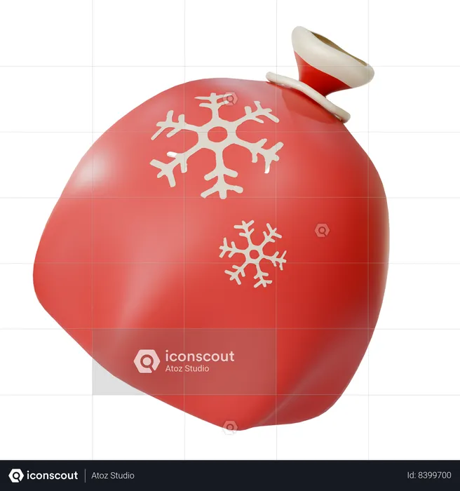 Christmass Bag  3D Icon