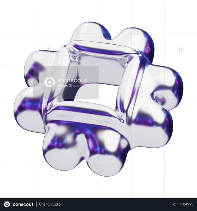 Chromatischer abstrakter abgerundeter Rahmen  3D Icon