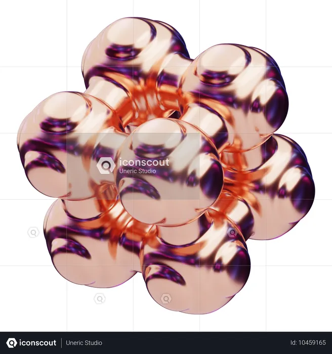 Chromatische abstrakte gruppierte Kugeln  3D Icon