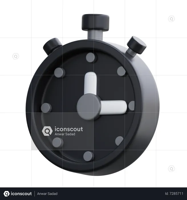 Chronomètre  3D Icon