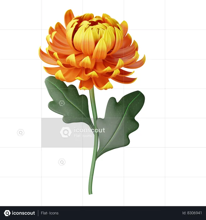 Chrysanthème  3D Icon