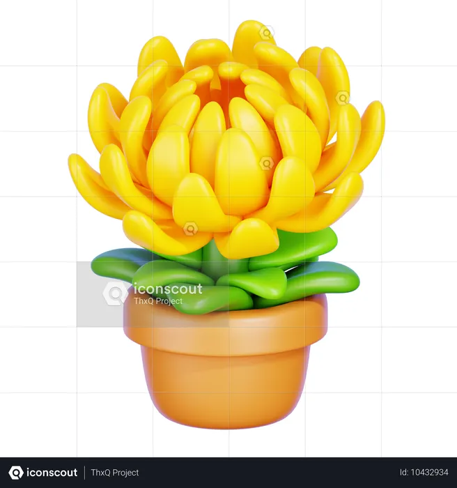 Chrysantheme  3D Icon