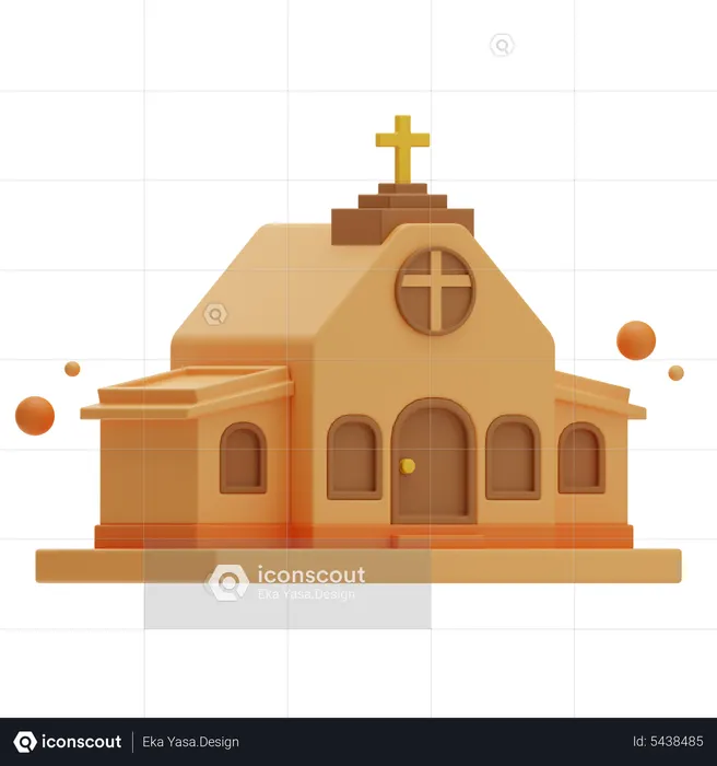 Church Building  3D Icon
