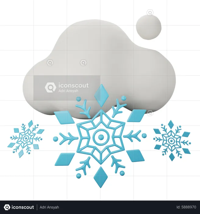 Chute de neige  3D Icon