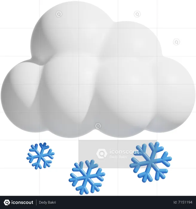 Chute de neige  3D Icon