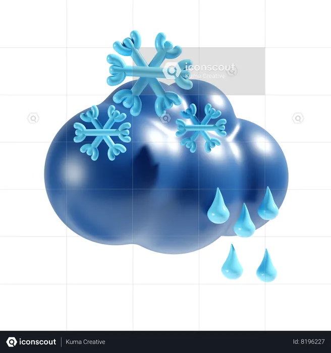 Chute de neige  3D Icon