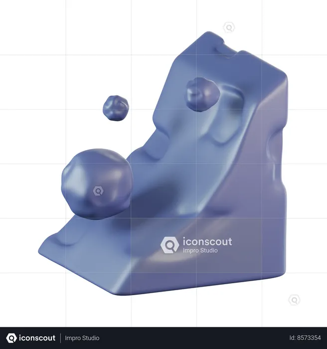 Chute de pierre  3D Icon