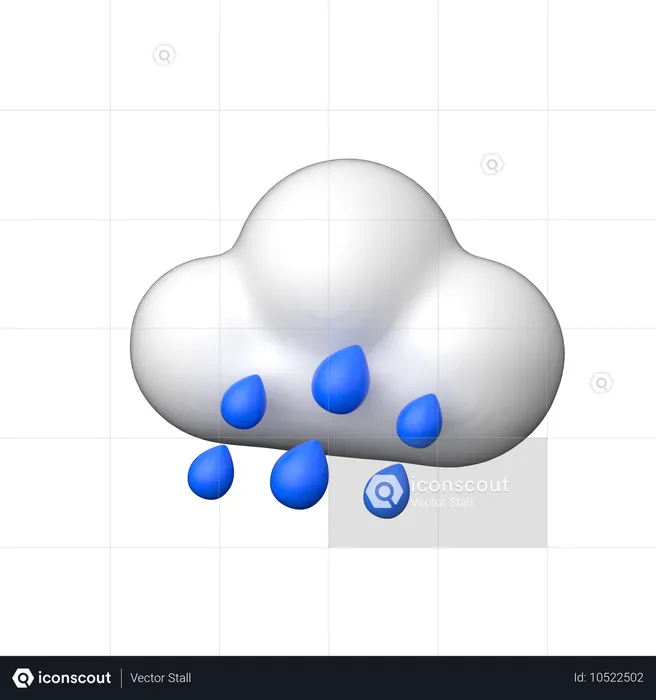 Chuva  3D Icon