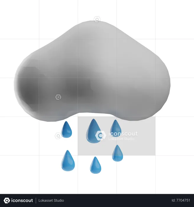 Chuva  3D Icon