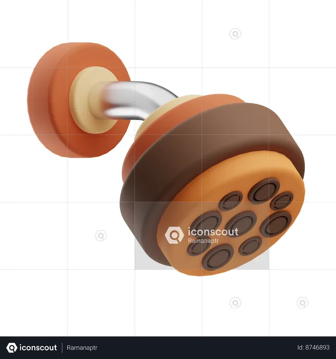 Chuveiro de água  3D Icon