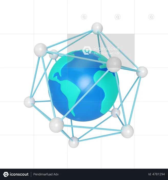 Espaço cibernético  3D Illustration