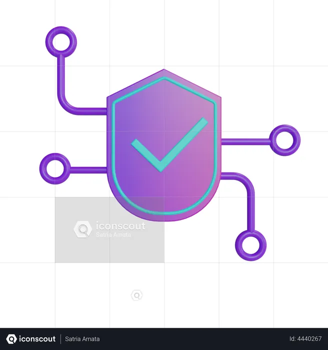 La seguridad cibernética  3D Illustration