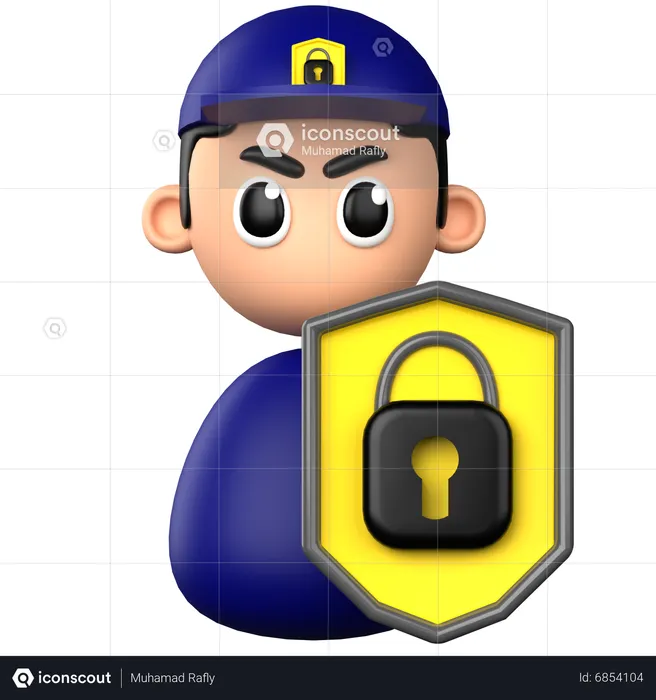 La seguridad cibernética  3D Icon