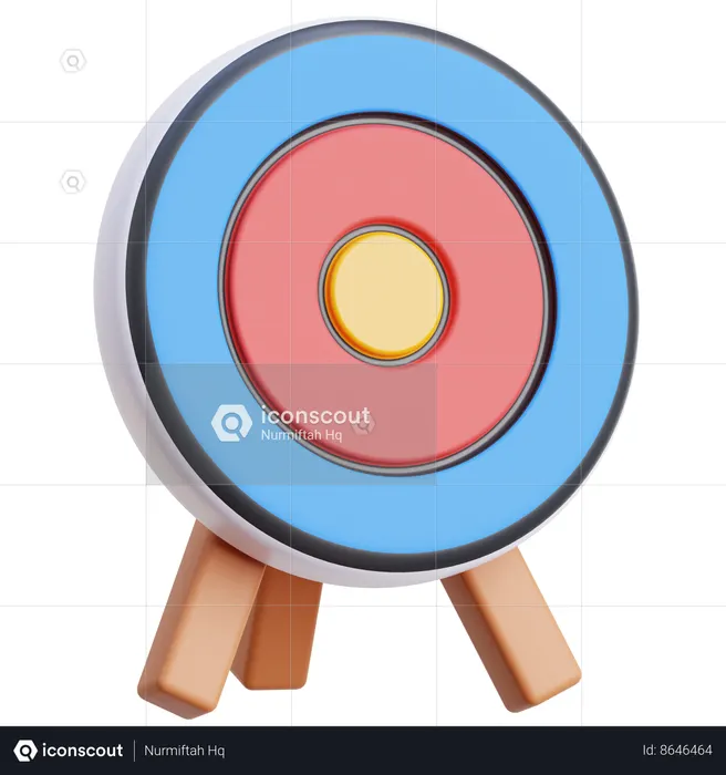 Cible de tir à l'arc 3D  3D Icon
