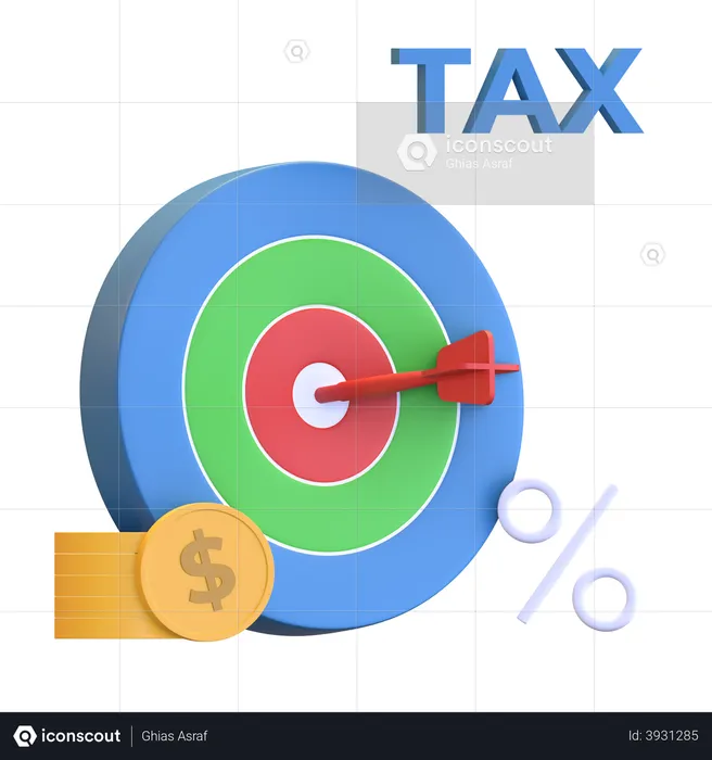 Objectif fiscal  3D Illustration