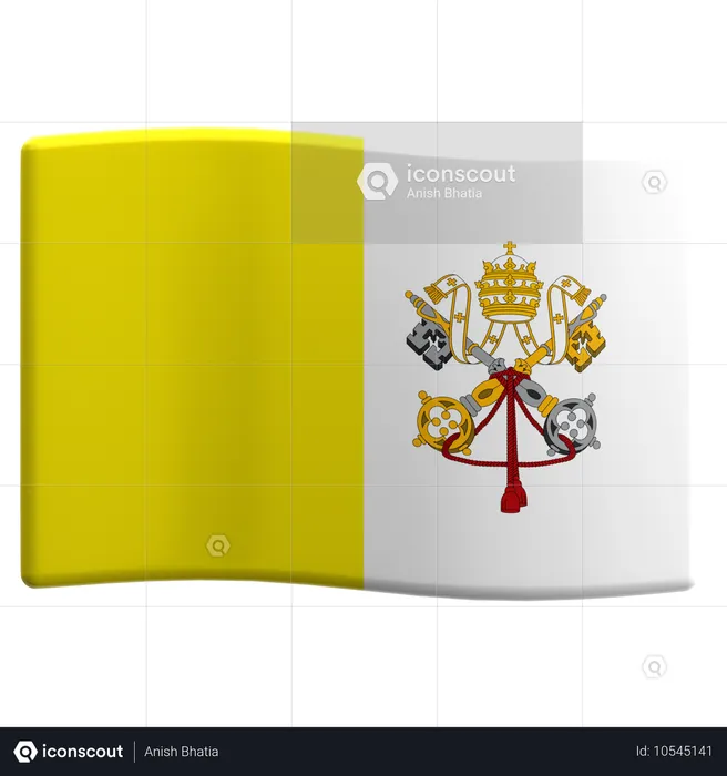 Cidade do Vaticano Flag 3D Icon