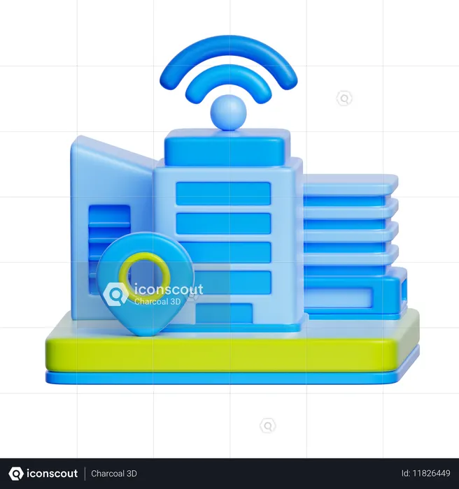 Cidade inteligente  3D Icon