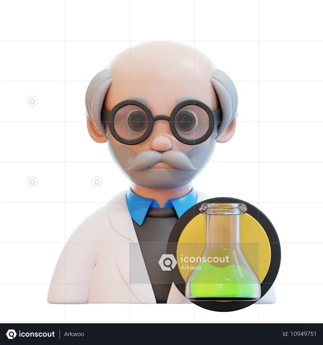 Cientista sênior  3D Icon