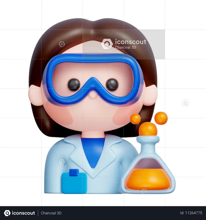 Cientista  3D Icon