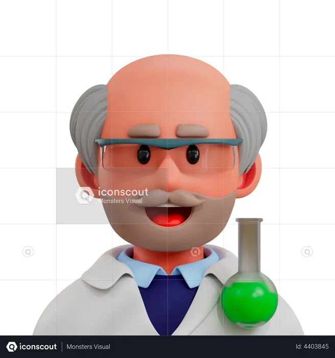 Cientista  3D Illustration