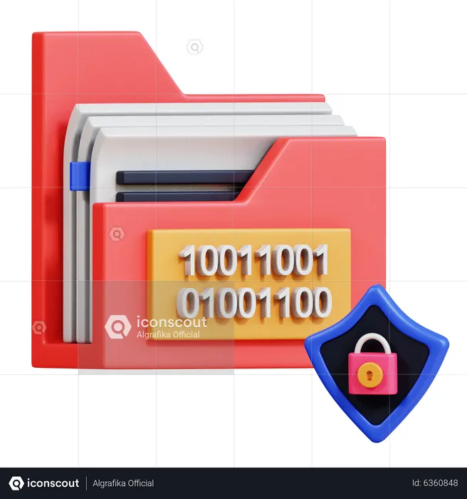 Cifrado de datos  3D Icon