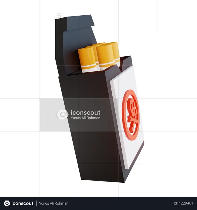 Cigarette Box  3D Illustration