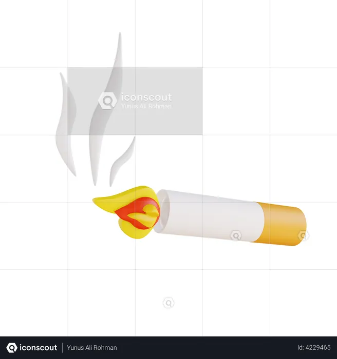 Cigarette Smoke  3D Illustration